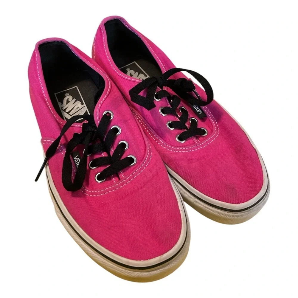 Vans Authentic Hot Pink Canvas Sneakers Women's 7.5 / Men's 6 Skate Shoes